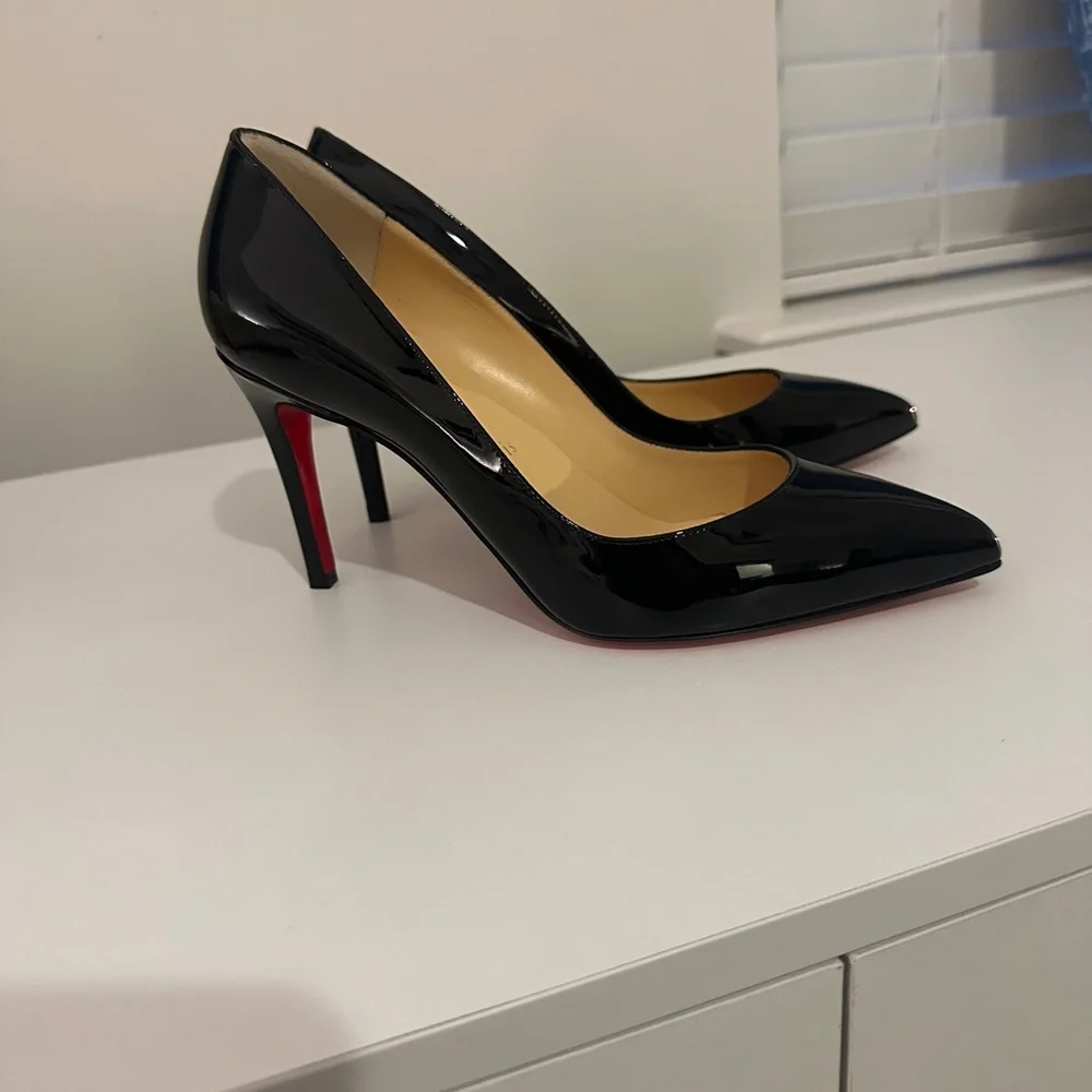 Christian Louboutin Glossy Black Heels - Picture 4 of 15